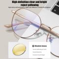 Classic Elegant Metal Round Frame Anti Blue Light Glasses Women Vintage Retro Computer Gaming Eye Protection Fashion Eyewear. 