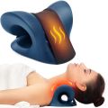 Neck Stretcher for Neck Pain Relief, Heated Cervical Traction Device with Graphene Heating Pad, Neck Shoulder Massage Pillow. 