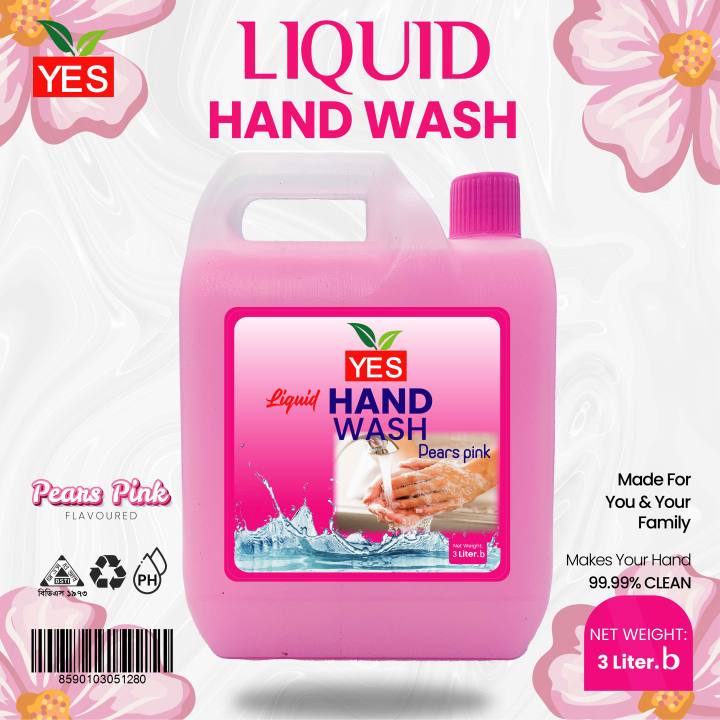 Yes Hand Wash Liquid Pear Pink 3 Ltr