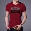 পুরুষদের জন্য my life my rules desing টি-শার্ট/নতুন এক্সক্লুসিভ ডিজাইনের টি-শার্ট/স্টাইলিশ এবং ফ্যাশনেবল/টকটকে রঙ/উচ্চ মানের/পুরুষদের জন্য  সুতির হাফ হাতা টি-শার্ট. 