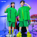 Boy Hip Hop Short Sleeved Shirt Street Dance Shorts Clothes Sets Girls Blouse Cargo Pants Child Summer Streetwear Kids Costumes Shapewear. 