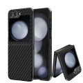 Z Flip6 Case Business Carbon Fiber Phone Cases for Samsung Galaxy Z Flip 6 5 4 ZFlip5 Flip6 Nano Ultra Thin Liquid PC Back Cover.