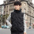 Brand Hooded Men's Vest Winter Sleeveless Jackets Vest Men Hooded Warm White Duck Down Vest Casual Outwear Clothing Black White. 