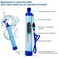 Outdoor Water Filtration Survival Water Filter Straw Water Filtration System Drinking Purifier For Emergency Hiking Camping.