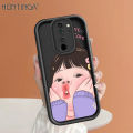 Hontinga for Redmi Note 8 Pro Back Cover Cute Girl Pattern Ladder Soft Camera Protection Rubber Phone Case. 