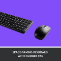 Logitech MK220 Compact Wireless Keyboard and Mouse Combo for Windows, 2.4 GHz Wireless with Unifying USB-Receiver, 24 Month Battery, Compatible with PC, Laptop - Bangla Layout.