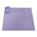 Silicone Painting Mat with Cup Silicone Painting Mat for Kids Silicone Craft Mat for Painting for Resin, DIY & Art Work, 1 PCS Purple Silica Gel. 