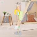 Wooden Detachable Kids Cleaning Toy Set, Broom, Mop, Duster, Dustpan, Brush and Hanging Stand, Housekeeping Kits, STEM Clean Toys Gift for Girls Boys. 