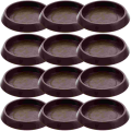 12 Pcs Square Carpet Fixed Casters Round Rug Rubber Feet Furniture Plastic Compact Chair Wheel Stopper.