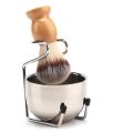 Stainless Steel Shaving Brush Set Men's Shaving Dry Wet Cup Shaving Holder Set Male Beard Soap Bowl Shaving Stand Cleaner Tool. 