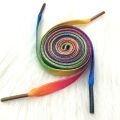 1Pair Colorful Shoelaces Rainbow Gradient Flat Shoe laces For Canvas Casual Shoes Chromatic Colour Shoelace 80CM/100CM/120CM/150. 