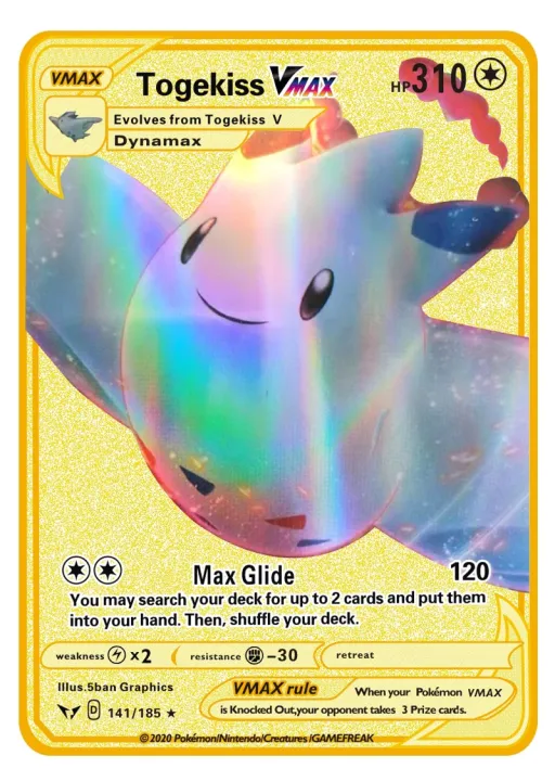 %E3%80%907Rings%20Store%E3%80%91(New)%20New%20Pokemon%20card%20metal%20Vmax%20Pikachu%20gold%20v%20card%20CHILDREN'S%20game%20card%20-%20Image%203