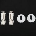 1 Pair Toilet Seat Top Fix Seat Hinge Hole Fixings Well Nut Screw & 1 Pair Toilet Seat Hinges Screws Wc Hole Fixing.