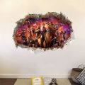 3D vivid Avengers wall stickers living room bedroom wall decoration Marvel movie poster wall stickers for kids rooms. 