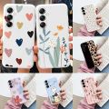 Case For Samsung Galaxy A14 5G Cute Heart Flower Back Cover Soft Silicone Matte Protective Funda For Samsung A 14 GalaxyA14 Bags. 