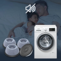 4Pcs Set Anti-Vibration Pads Rubber/Silicone Noise Reduction Vibration Anti-Walk Foot Mount for Washer and Dryer Adjustable Height Washing Machine Mat. 