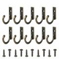 50PCS Small Antique Hooks Wall Hanger Curved Buckle Horn Lock Clasp Hook for Wooden Jewelry Box Hardware Home Coats Hat Clothes.