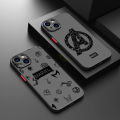 Marvel Avengers Logo Phone Case For iPhone 15 14 13 12 11 Pro Max mini XS Max XR X 8 Plus SE Frosted Translucent Cover.