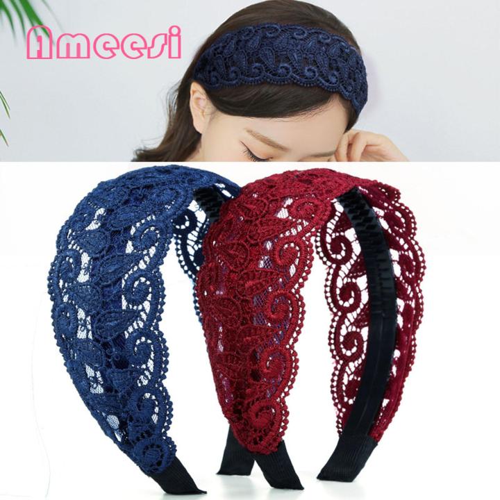 Ameesi%20Hair%20Band%20High%20Toughness%20Delicate%20Lace%20Embroidery%20Women%20Hairband%20-%20Image%205