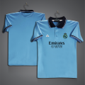 Real Madrid Short Sleeve Collar Polo Football Jersey For Men - Half Sleeve Collar Polo Real Madrid t shirt - Real Madrid Fan Jersey.