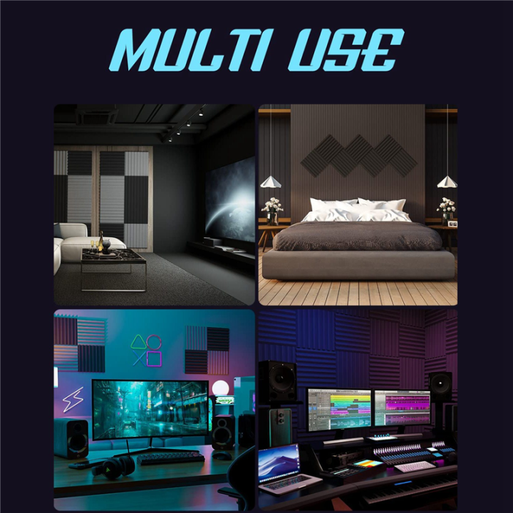NAMUNY%2012PCS%20Self-Adhesive%20Acoustic%20Panels,1X12X12Inch%20Sound%20Proof%20Foam%20Panels,For%20Musical%20Studio,Game%20Room,Bedroom(Black)%20-%20Image%206