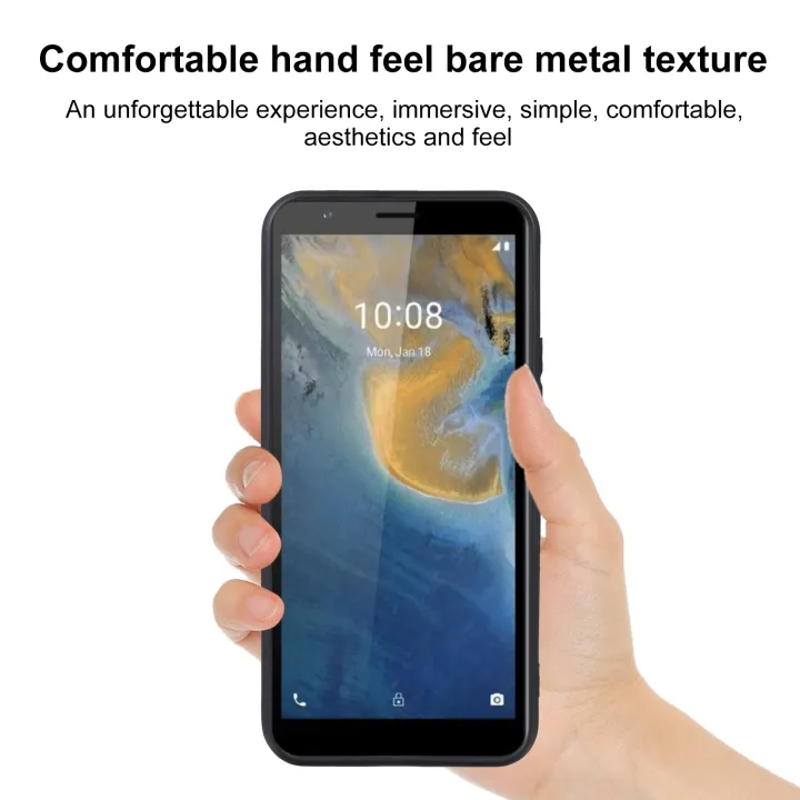 TPU%20Phone%20Case%20For%20ZTE%20Blade%20A31%20Plus%20(Frosted%20Black)%20-%20Image%203