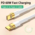 60W 5A Fast Charging Type-C to Type C Cable for Samsung Xiaomi Redmi Huawei MacBook Data Cable For iPhone Charger USB C Cable. 