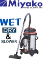 Miyako 1600 Watts Motor Power 3in1 Combo Stainless Steel Body Vacuum Cleaner MVC-1630L (Wet/Dry/Blow).