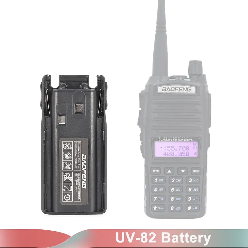vhbw Accu compatibel met Baofeng UV-82L, UV-8R, UV-82C, UV-82X, UV-8D, UV- 82HP, UV-82, UV82 walkietalkie (3800 mAh, 7,4 V, Li-Ion