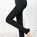 Solid Color Women Winter Velet Trousers Female High Elastic Warm Nine Pants Ladies High Waist Slim Leggins. 