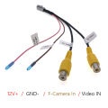 6 Pin Car Radio Unlock Front And Rear Camera RCA Wire Harness Cable Adapter Wiring Connector Android Player.