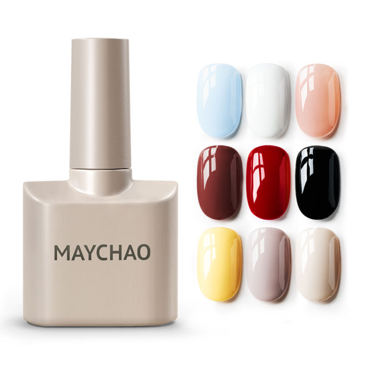 【Hot New Release】 MAYCHAO 12ml Gel Nail Polish 48 Colors Glossy Semi Permanent Soak Off UV LED Frosted Gel Nails Painting Varnish
