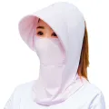 Ice sunscreen sunshade hat, neck cap for children's upgraded large brim, lightweight breathable ice silk material, windproof and dustproof. 