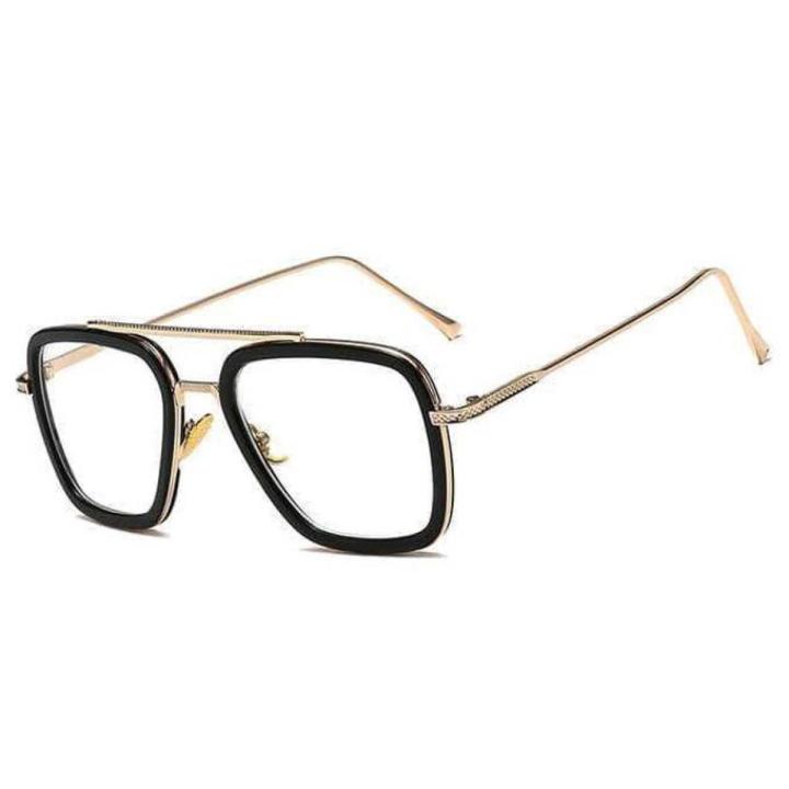 Silver Tony Stark Iron Man Endgame Cutout Glasses for Men