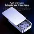 MEMO FS02 Silver Fiber Finger Sleeve Gaming 1 Pair- Silver Size 2. 