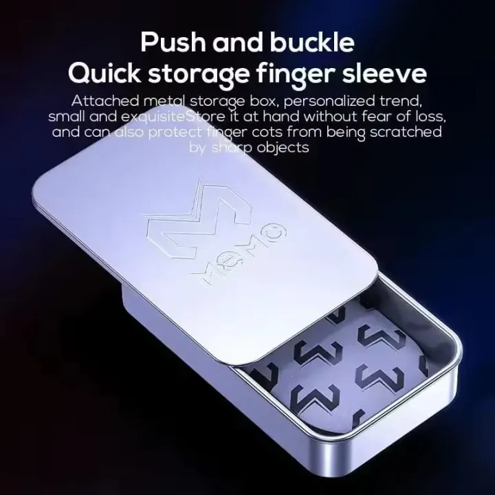 MEMO%20FS02%20Silver%20Fiber%20Finger%20Sleeve%20Gaming%201%20Pair-%20Silver%20Size%202%20-%20Image%202