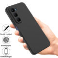Infinix Hot 60/Hot 60i/Hot 60 Pro/Hot 60 Pro+ Black Soft Liquid Silicone Flexible Case - Phone Back Cover. 