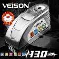 VEISON DX19S Waterproof Acidproof 6mm 130dB Alarm AG13 Powered Anti-Theft Disc Lock.