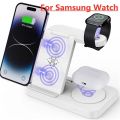 4 in 1 15W Foldable Wireless Charging Station For iPhone 14 13 12 Pro Max Apple Watch 8/7/6 Samsung Galaxy 5/4/3 Fast Charger. 