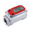 JDXHLAU 1 Inch Digital Turbine Flowmeter Digital LCD Display with NPT Counter Fuel Flowmeter for Measuring Engine Oil.