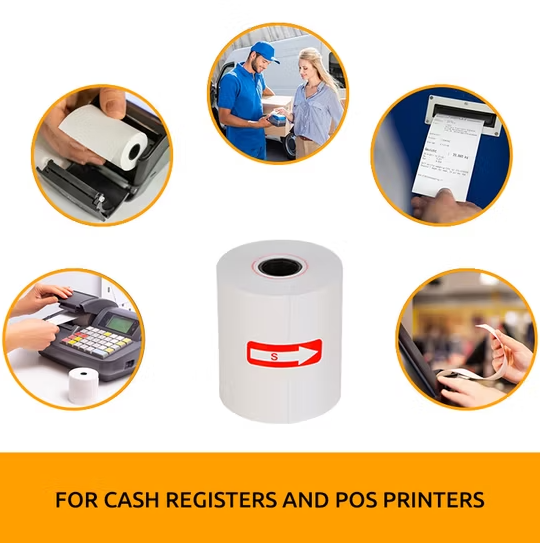 Premium 2 Inch Thermal POS Paper Roll – 56mm Width x 38mm Diameter | Approx 16 Meter Paper ,For Cash Register, Swiping Machine, POS Machine, Restaurant & Super Shop Billing.