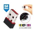 Mini USB Wireless Wifi Network Receiver Adapter Dongle Desktop Pc - Black.