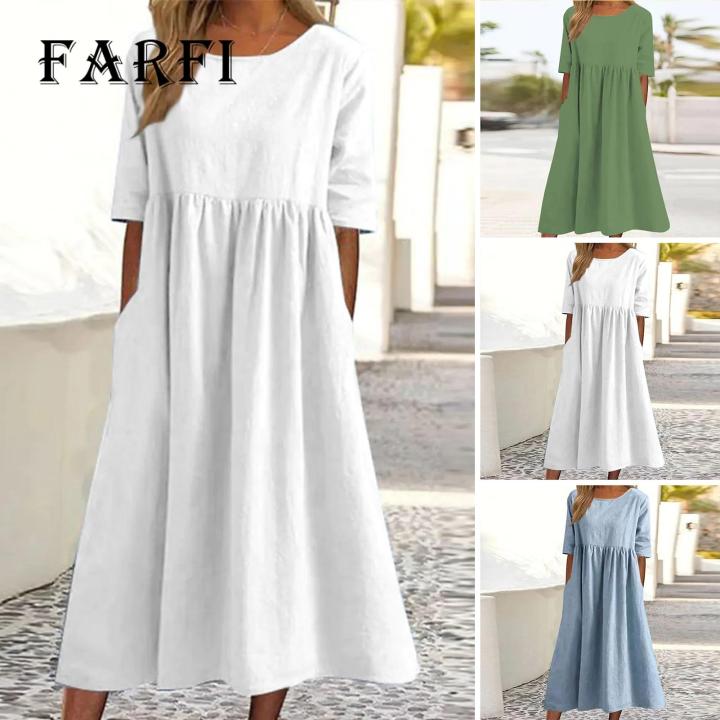 Farfi%20Women%20Dress%20Short%20Sleeve%20Nude%20Color%20Party%20Dress%20-%20Image%2010