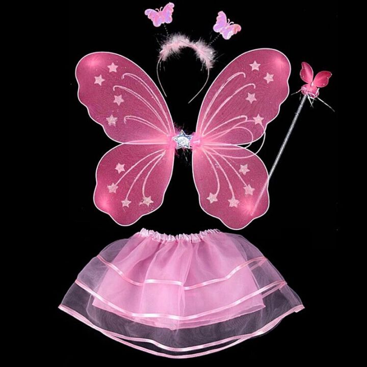 4Pcs/set%20Fairy%20Princess%20Kids%20Baby%20Girl%20Photo%20Costume%20Butterfly%20Wing%20Wand%20Headband%20Tutu%20Skirt%20Costume%20Clothes%20Set%20-%20Image%204