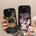 For Oppo A78 A7 A57 A76 A17 A12 A9 A77 A16 A58 A38 A18 A31 A17k A5s A53 A54s A77s A98 A55 A52 A96 A74 A16s A1K A3s Reno 8T 5F 4 Angel Eye Cartoon Cute Stitch Angel Little Bear Case. 