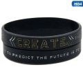 New Inspiring Bracelets Motivational Be yourself, Change The World Create Dream Inspirational Silicone Wristband Rubber Bracelet. 