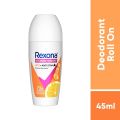 Rexona VITAMIN + BRIGHT Roll On Deodorant Vit C + Anti-Stain 45ml (Reduces dark marks). 
