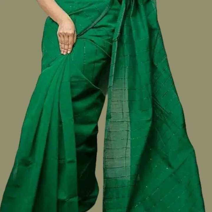 Elegance%20Redefined-Trendy%20Collection%20Tangail%20Tant%20Half%20Silk%20One%20Color%20Chumki%20Saree%20-Suitable%20for%20Every%20Season%20-%20Image%202
