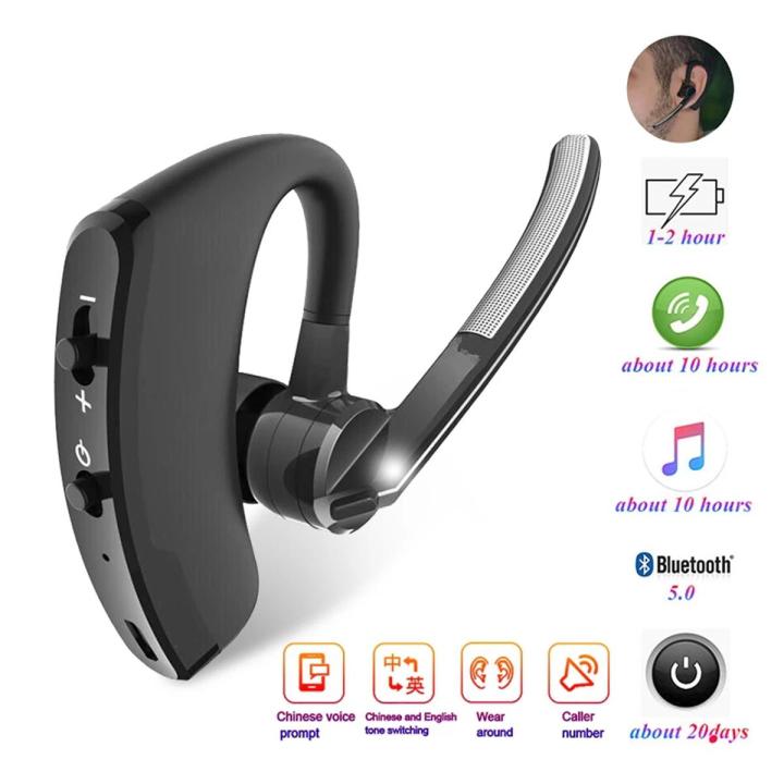 V8 Business Bluetooth Headset HD Call 3D Stereo Bass Handsfree Sport Wireless Headphones Daraz .bd