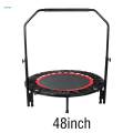 Mini Trampoline Sturdy Portable Round Trampoline Jump Bed Folding Trampoline for Adults Kids 48inch.